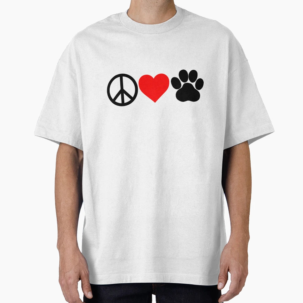 Peace Love Paws T-Shirt - Streetwear Style Unisex - T-Shirt, Sweatshirt, Hoodie