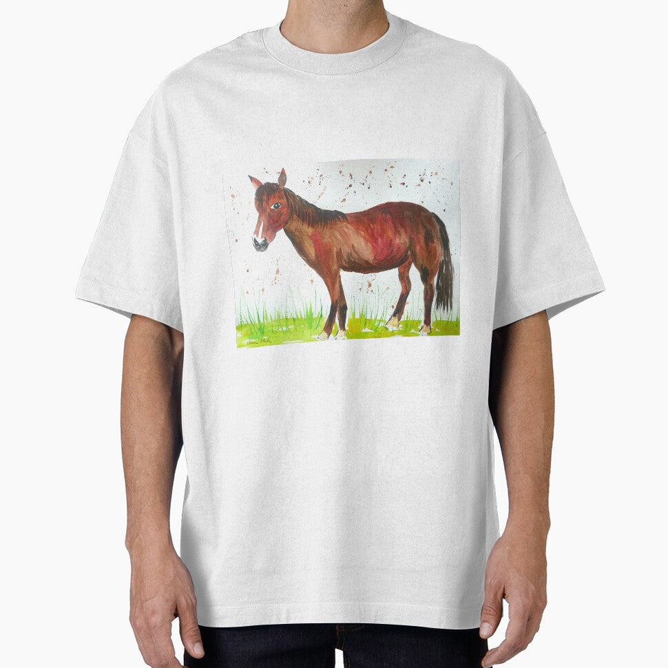 Horse Standing Proud by Casimirasart - Adult & Kids T-Shirts, Sweatshirts & Hoodies apparel design preview 1