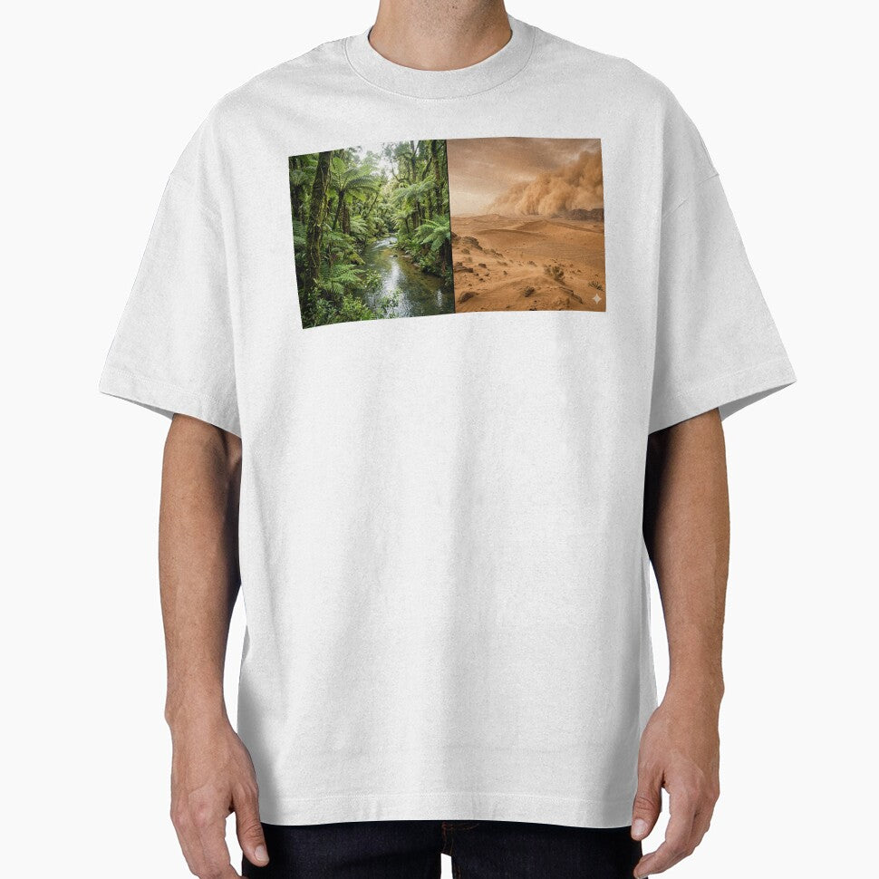 Desert Sandstorm Contrasting Tropical Rainforest by - Adult & Kids T-Shirts, Sweatshirts & Hoodies apparel design preview 1