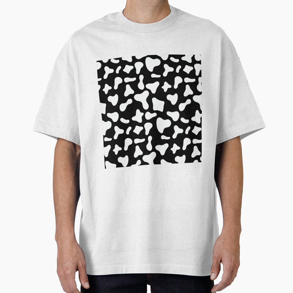 White Cow Pattern on Black Holstein by - Adult & Kids T-Shirts, Sweatshirts & Hoodies apparel design preview 1