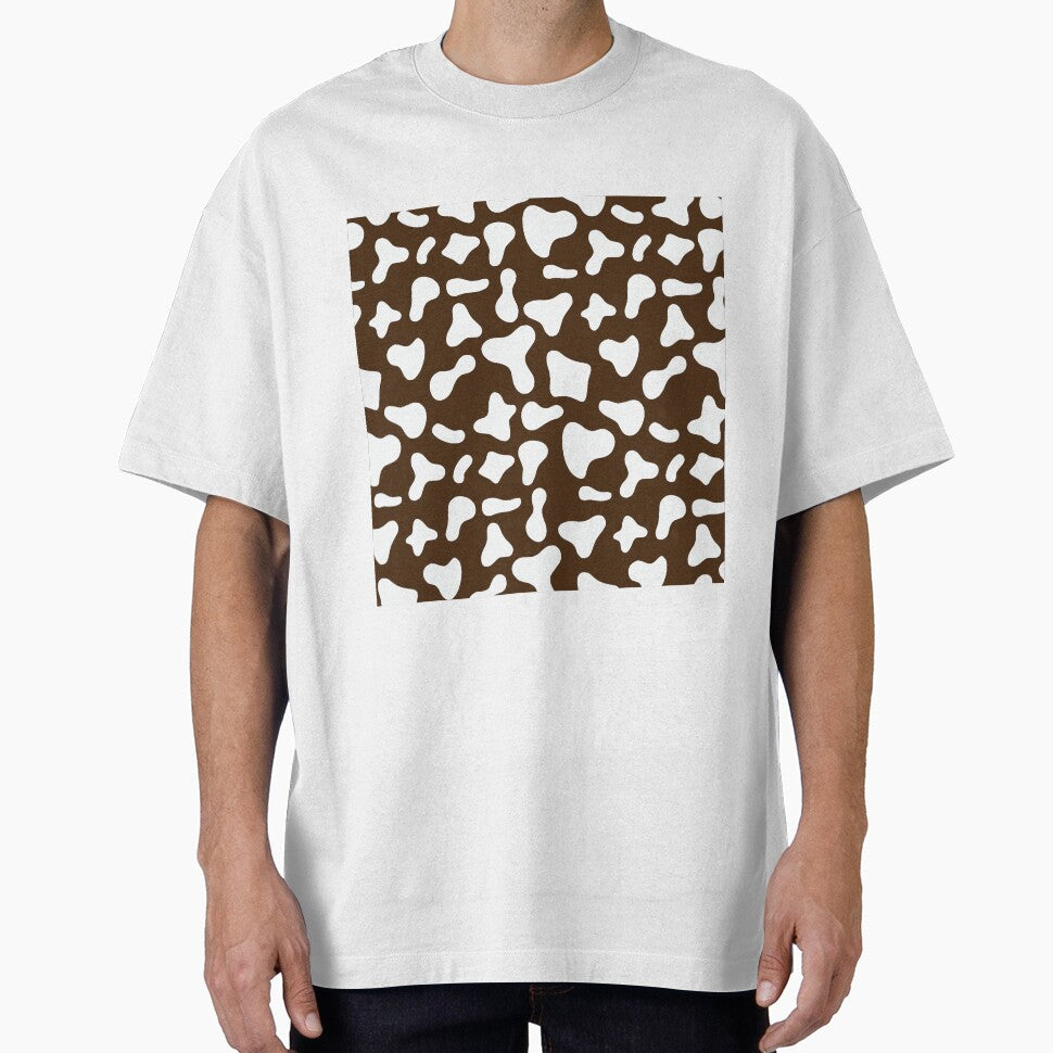 White Cow Pattern on Chocolate Brown Holstein by - Adult & Kids T-Shirts, Sweatshirts & Hoodies apparel design preview 1