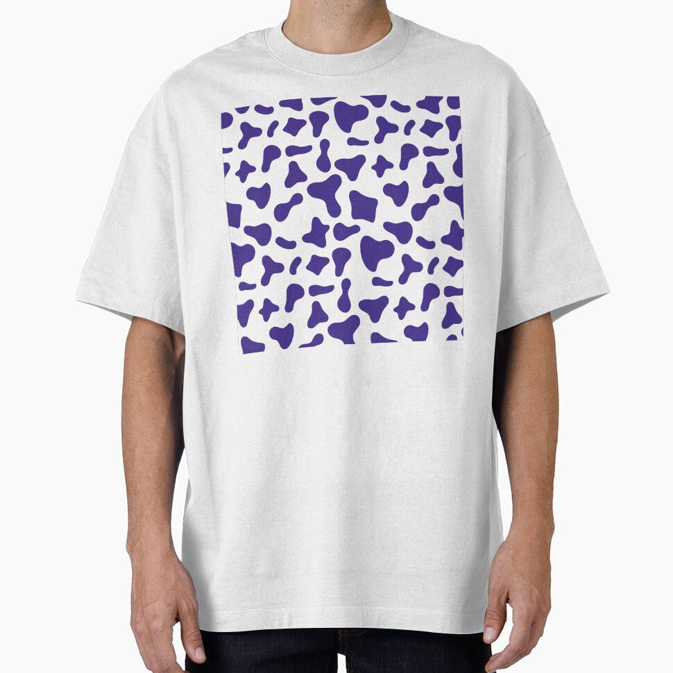 Purple Cow Pattern on White Holstein by - Adult & Kids T-Shirts, Sweatshirts & Hoodies apparel design preview 1