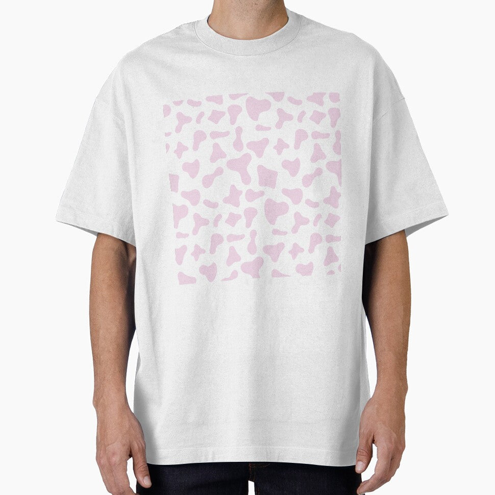 Pink Cow Pattern on White Holstein by Cow-Print-Stuff - Adult & Kids T-Shirts, Sweatshirts & Hoodies apparel design preview 1