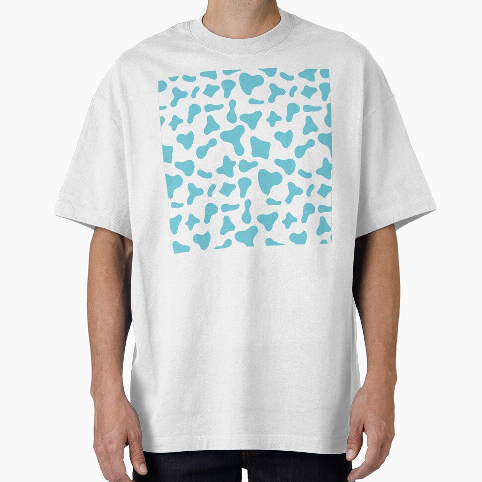 Light Blue Cow Pattern On White Holstein by - Adult & Kids T-Shirts, Sweatshirts & Hoodies apparel design preview 1