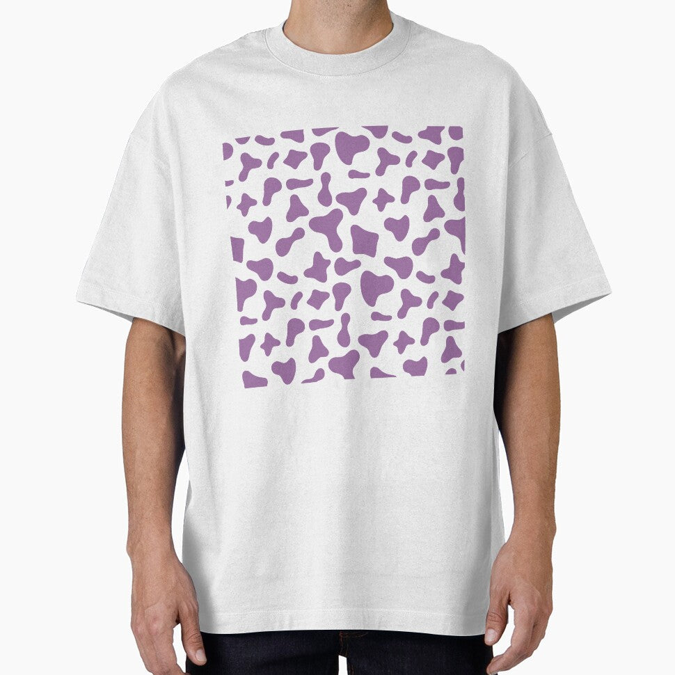 Violet Cow Pattern On White Holstein by - Adult & Kids T-Shirts, Sweatshirts & Hoodies apparel design preview 1