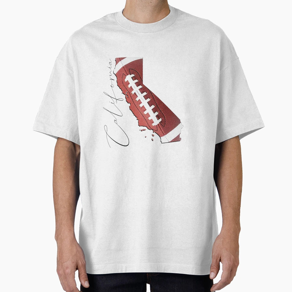 California Usa Map Real Football En T-Shirt - Unique Graphic Unisex - T-Shirt, Sweatshirt, Hoodie