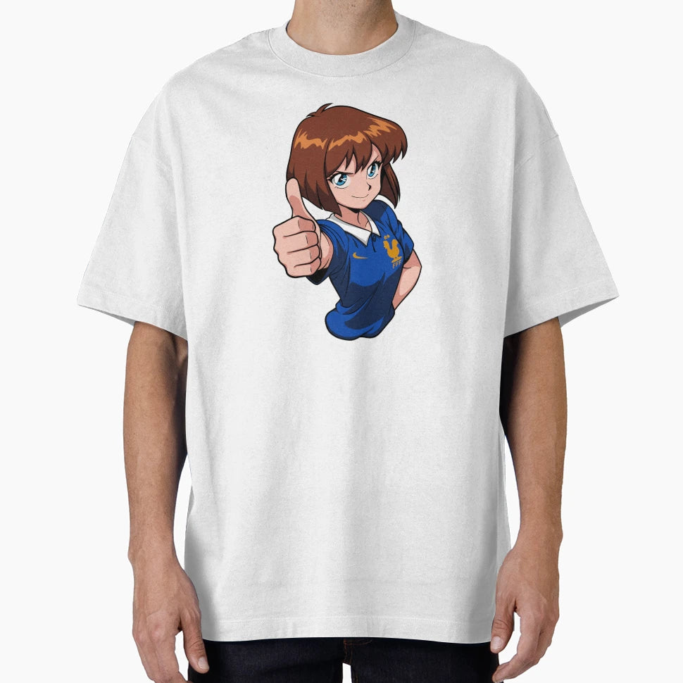France Football Fan Anime T-Shirt - Novelty Apparel for Adults - T-Shirt, Sweatshirt, Hoodie