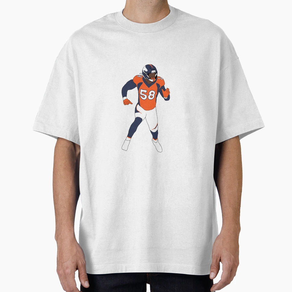 Denver Broncos Von Miller T-Shirt - Minimalist Print Men Women - T-Shirt, Sweatshirt, Hoodie
