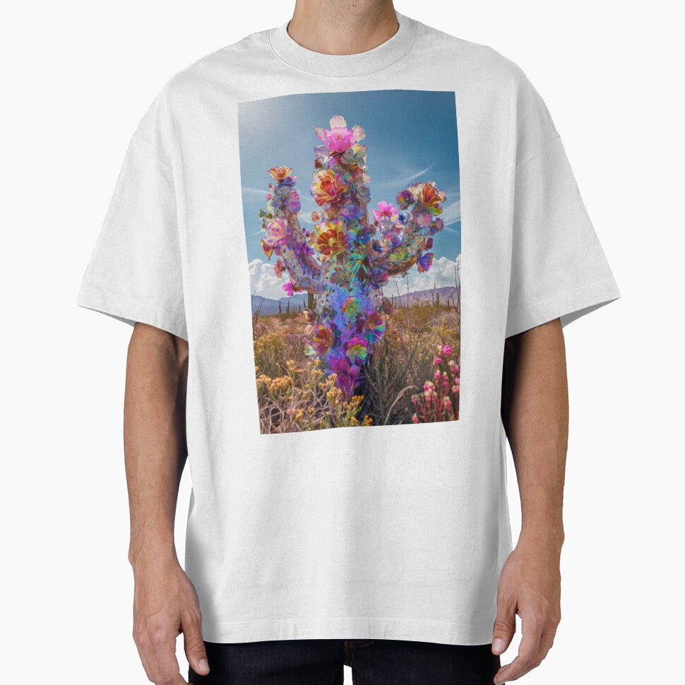 Shimmery Cactus Flowers by DreamerBot - Adult & Kids T-Shirts, Sweatshirts & Hoodies apparel design preview 1