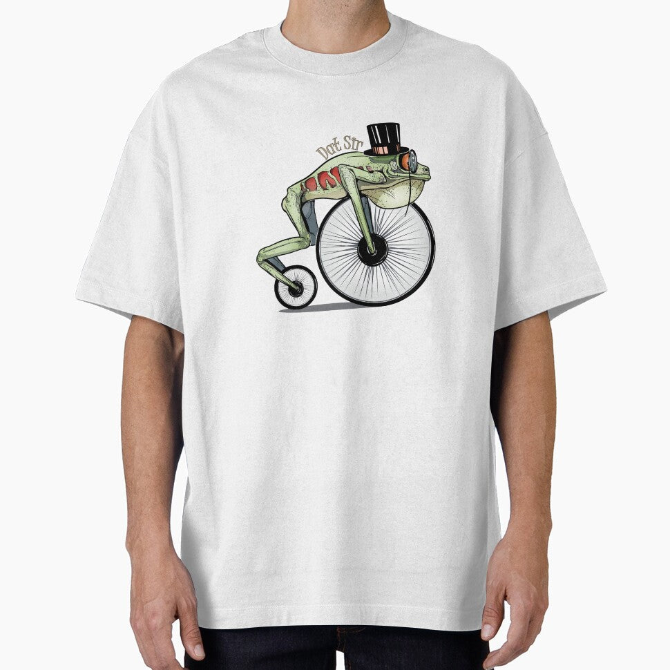 Penny Farthing Bicycle Frog Wheels. Here Cometh Dat - Adult & Kids T-Shirts, Sweatshirts & Hoodies apparel design preview 1