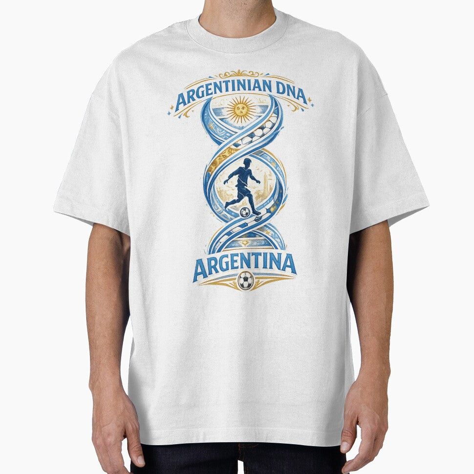 Football Argentinian DNA Argentina Soccer Fan Design - Adult & Kids T-Shirts, Sweatshirts & Hoodies apparel design preview 1