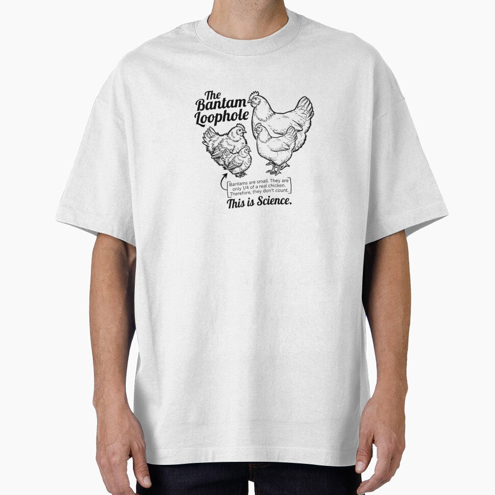 The Funny Bantam Chicken Loophole by guitarchalk - Adult & Kids T-Shirts, Sweatshirts & Hoodies apparel design preview 1