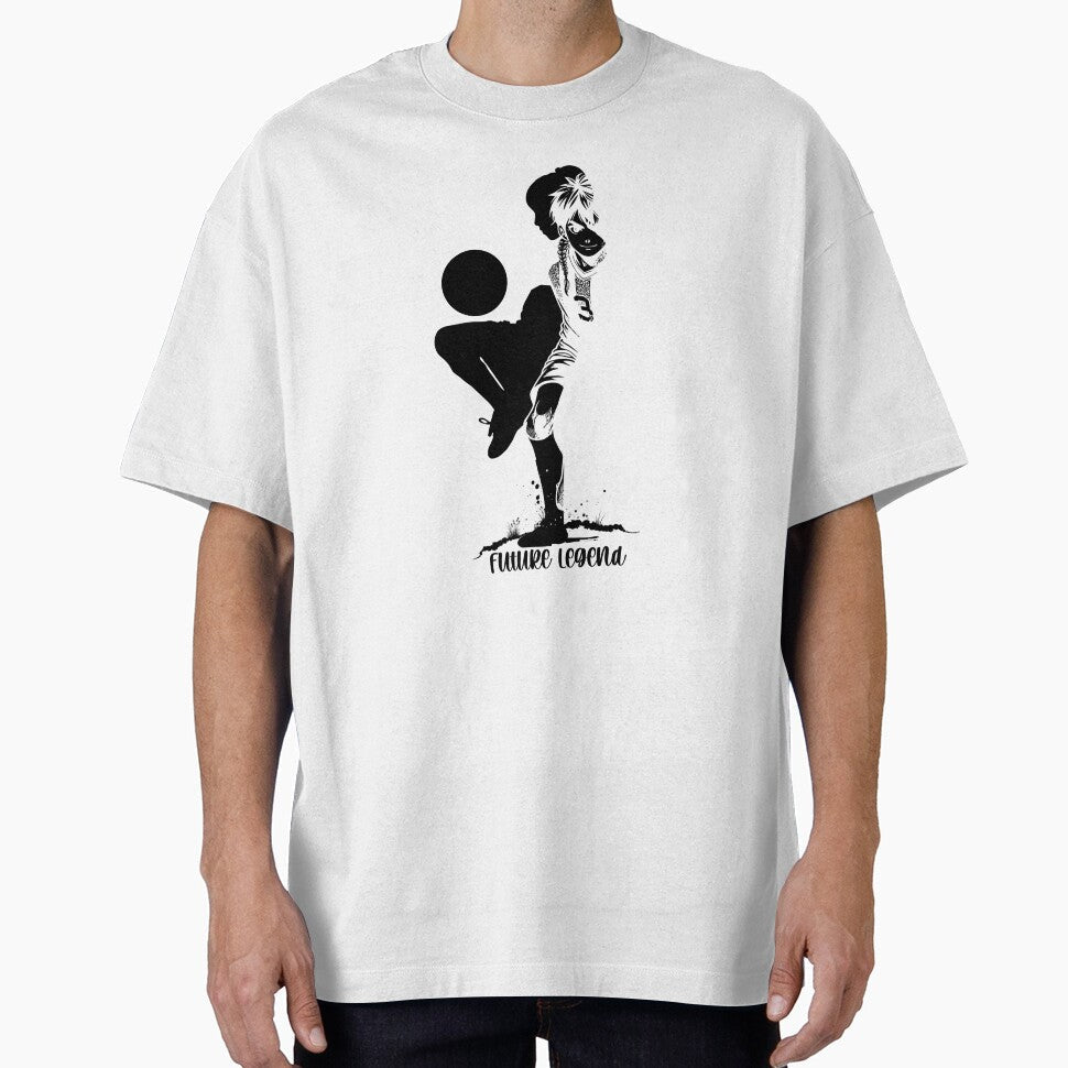 Future Legend Anime Girl Soccer Silhouette Art by - Adult & Kids T-Shirts, Sweatshirts & Hoodies apparel design preview 1