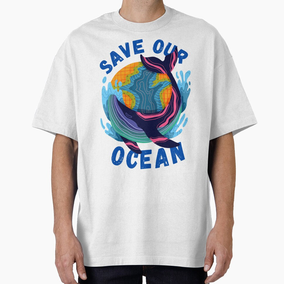 Save our ocean quote protect whales cool by - Adult & Kids T-Shirts, Sweatshirts & Hoodies apparel design preview 1