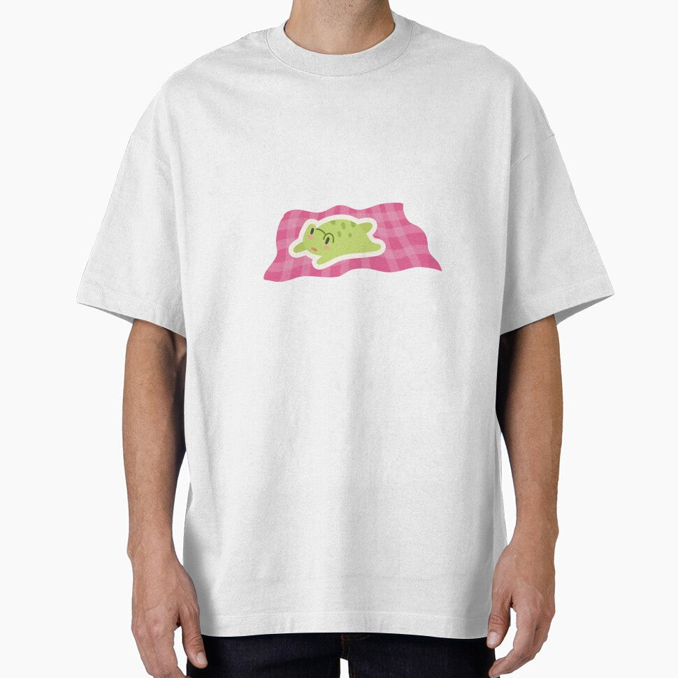 Cozy Frog on a Blanket Cute Relaxing Illustration by - Adult & Kids T-Shirts, Sweatshirts & Hoodies apparel design preview 1
