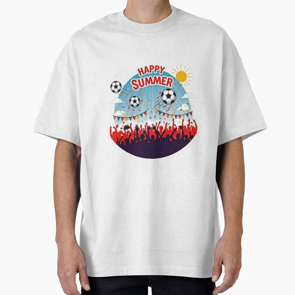 Happy Summer Soccer Festival Sticker by abdelski - Adult & Kids T-Shirts, Sweatshirts & Hoodies apparel design preview 1