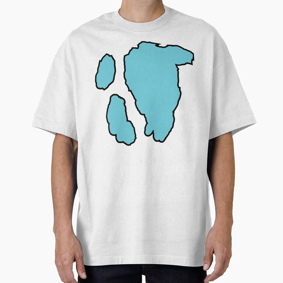 Big Light Blue Cow Pattern White Cowhide by - Adult & Kids T-Shirts, Sweatshirts & Hoodies apparel design preview 1