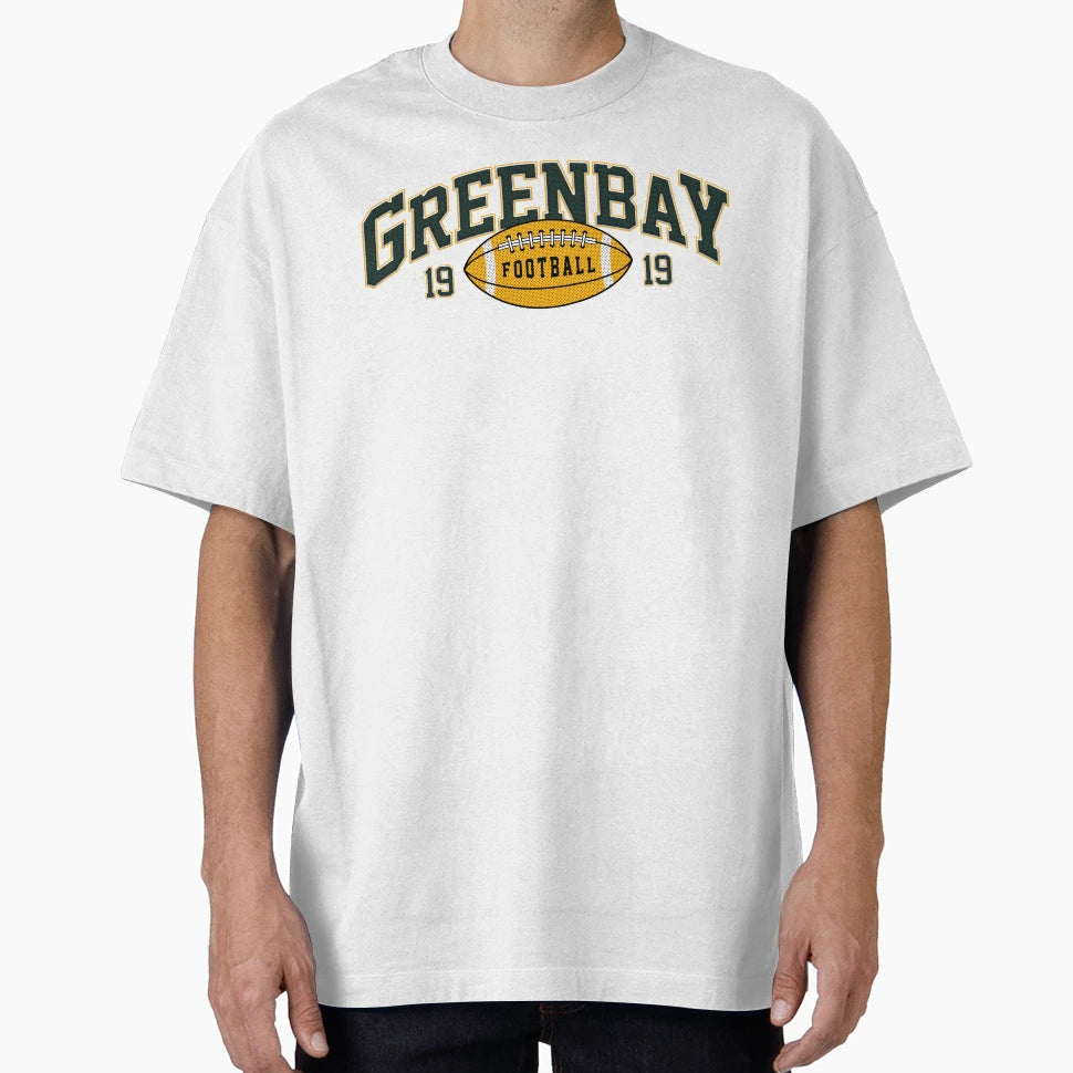 Green Bay Football Varsity T-Shirt - Aesthetic Graphic for Adults - T-Shirt, Sweatshirt, Hoodie