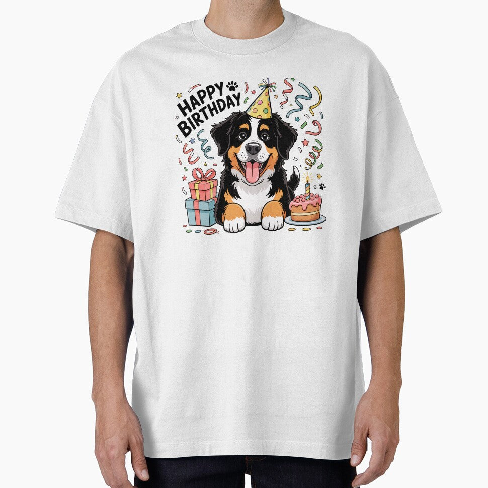 Bernese Mountain Dog Birthday by TheAnimalZ00 - Adult & Kids T-Shirts, Sweatshirts & Hoodies apparel design preview 1