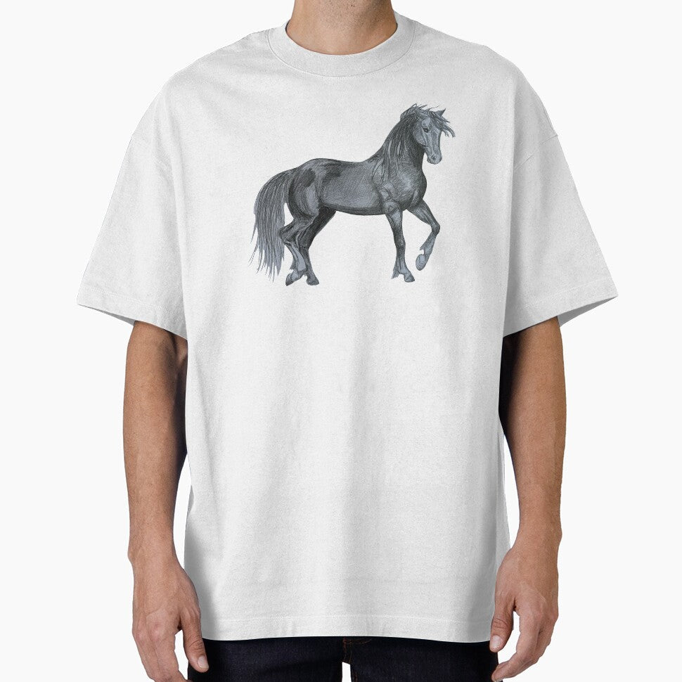 Horse Pencil Sketch by Lady-Lilac - Adult & Kids T-Shirts, Sweatshirts & Hoodies apparel design preview 1