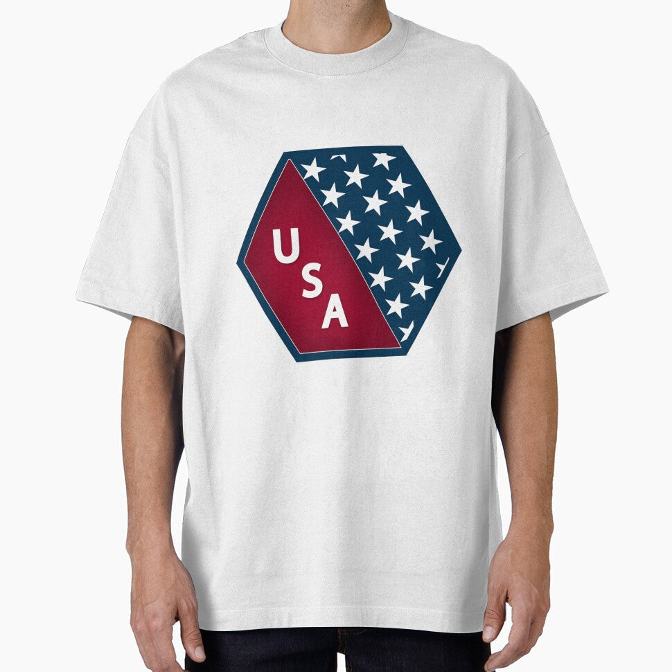 Hexagon USA for Men and Women by AllStarMerch - Adult & Kids T-Shirts, Sweatshirts & Hoodies apparel design preview 1