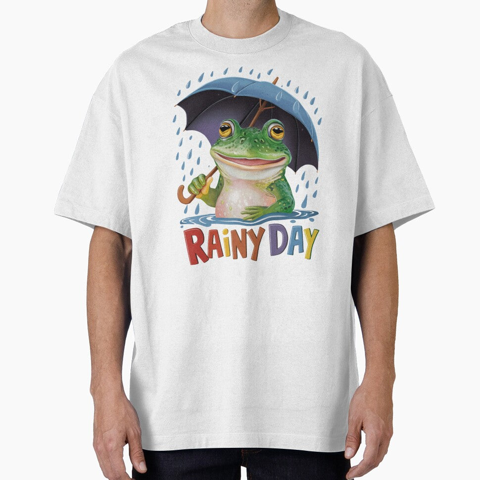 Rainy Day Frog with Umrella by vk09 - Adult & Kids T-Shirts, Sweatshirts & Hoodies apparel design preview 1