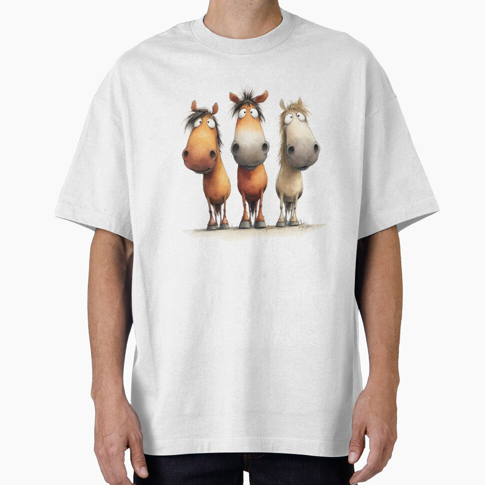 Cute Happy Horse The Band Designs BY SHiRLeY - Adult & Kids T-Shirts, Sweatshirts & Hoodies apparel design preview 1