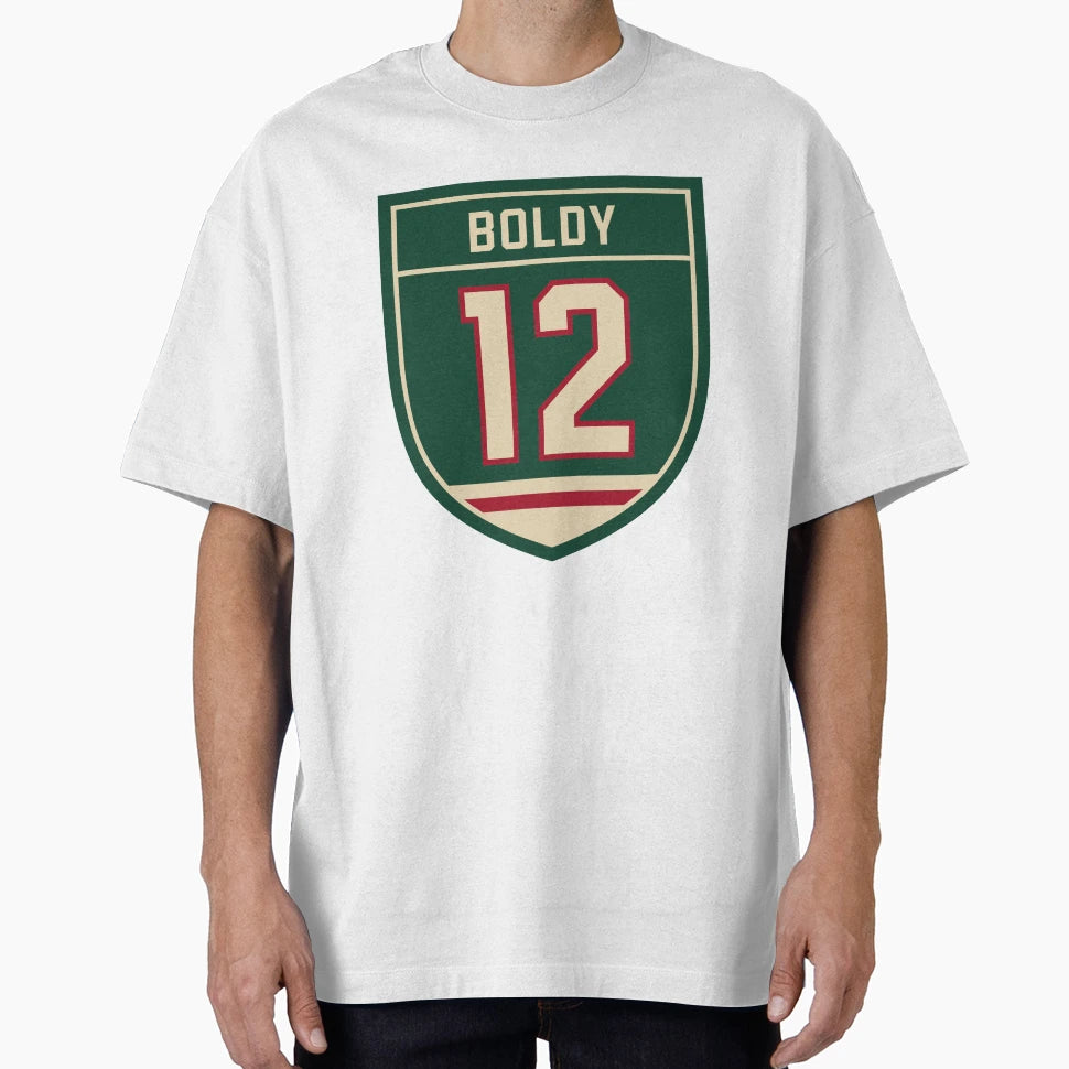 Matt Boldy 12 Emblem T-Shirt - Novelty Apparel Men Women - T-Shirt, Sweatshirt, Hoodie
