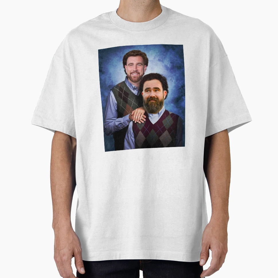 Kelce Brothers Portrait T-Shirt - Trendy Graphic Unisex - T-Shirt, Sweatshirt, Hoodie