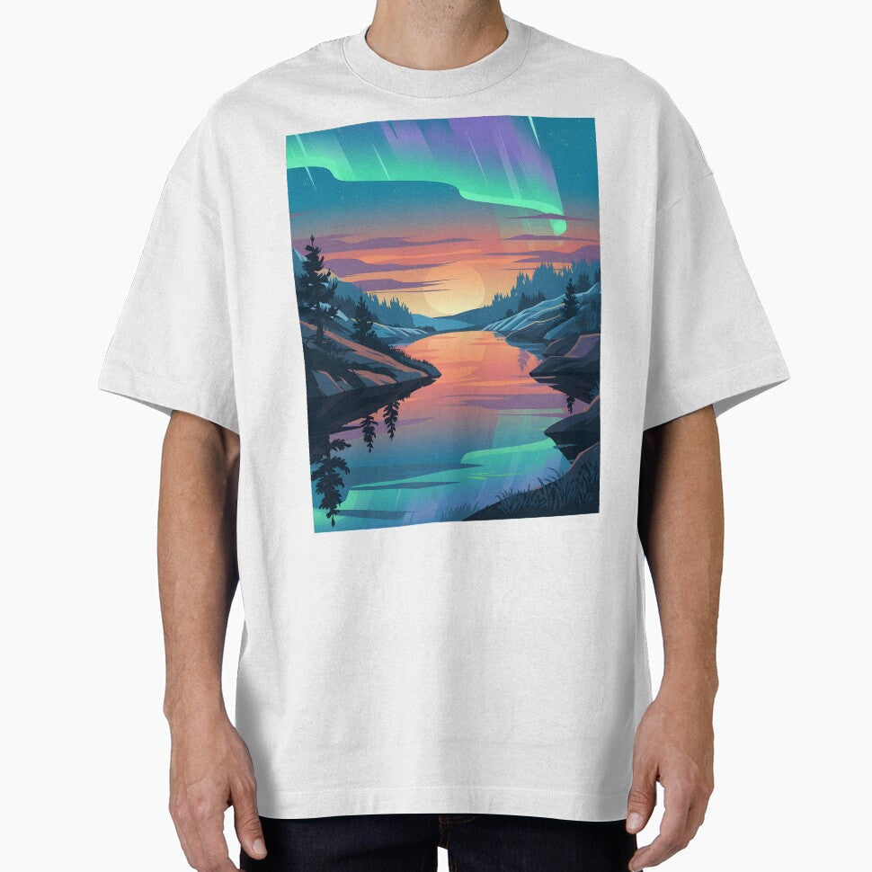 Aurora Borealis by AnamMHavan - Adult & Kids T-Shirts, Sweatshirts & Hoodies apparel design preview 1
