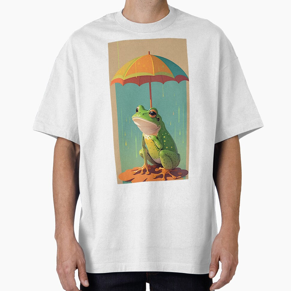 The vector artwork of frog leaped to life with - Adult & Kids T-Shirts, Sweatshirts & Hoodies apparel design preview 1