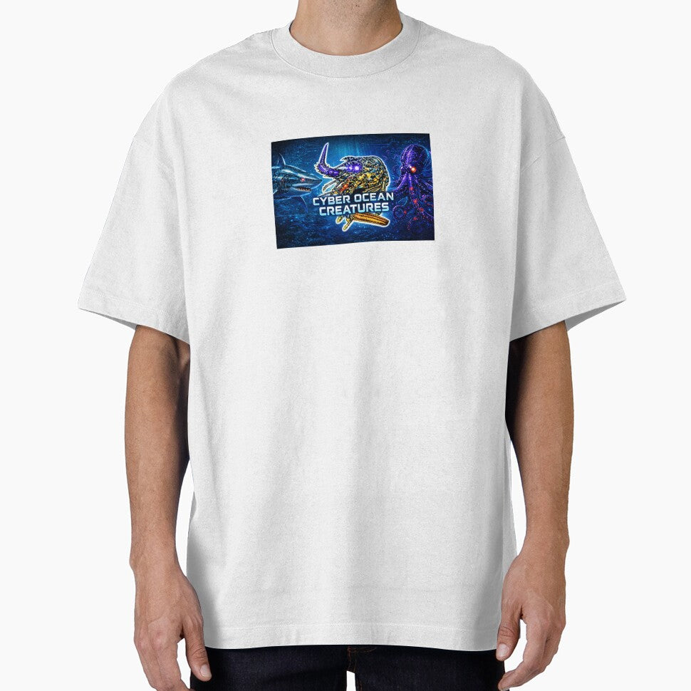 Cyber Ocean Creatures Futuristic Marine Collection by - Adult & Kids T-Shirts, Sweatshirts & Hoodies apparel design preview 1