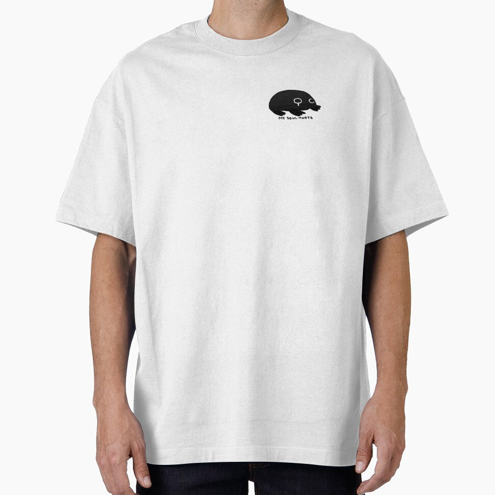 My Soul Hurts Dark Grey to Black Frog by iristocat - Adult & Kids T-Shirts, Sweatshirts & Hoodies apparel design preview 1