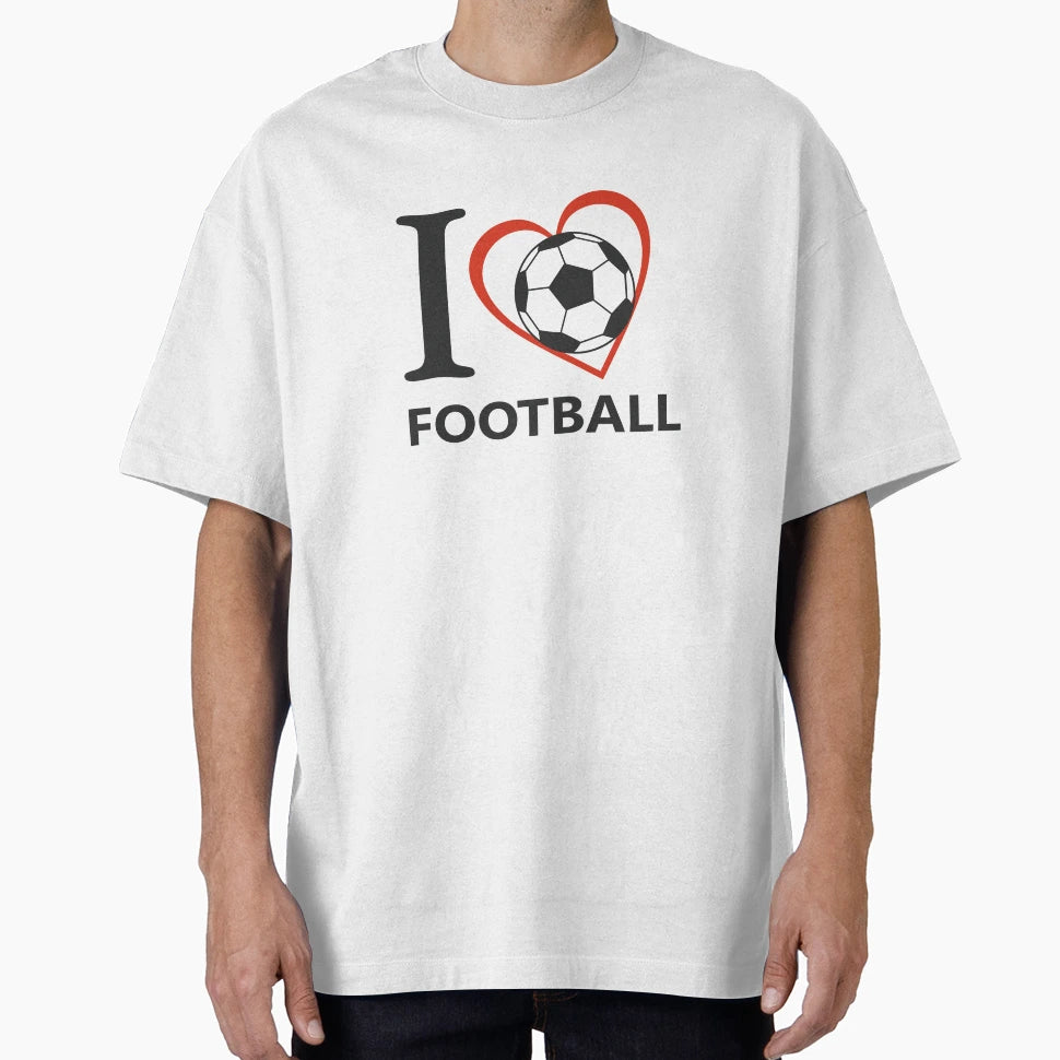 I Love Football Artwork True Fans T-Shirt - Minimalist Print Men Women - T-Shirt, Sweatshirt, Hoodie