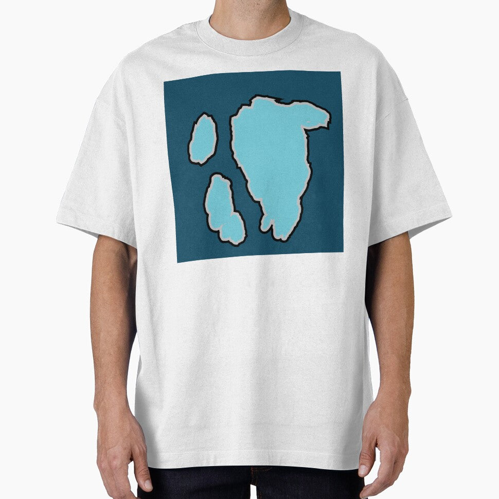 Big Light Blue Cow Pattern Royal Cowhide by - Adult & Kids T-Shirts, Sweatshirts & Hoodies apparel design preview 1