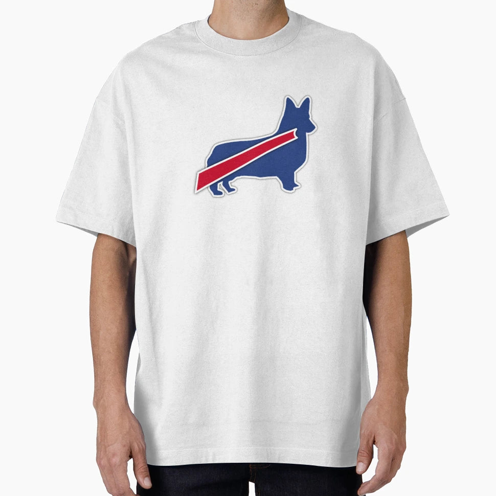 Buffalo Bills Corgi T-Shirt - Custom Art Print Men Women - T-Shirt, Sweatshirt, Hoodie