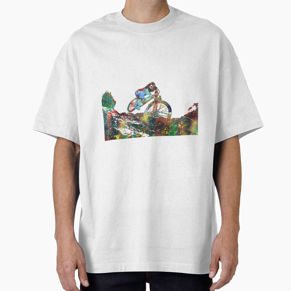 Downhill mountain biking by Rosaliartbook - Adult & Kids T-Shirts, Sweatshirts & Hoodies apparel design preview 1