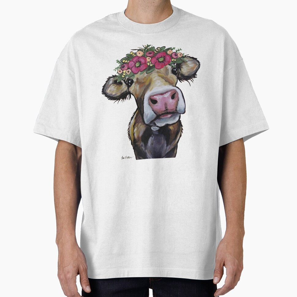 Copy of Cow Art, Hazel the by leekellerart - Adult & Kids T-Shirts, Sweatshirts & Hoodies apparel design preview 1