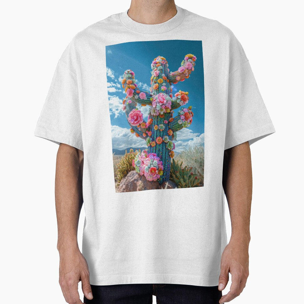 Desert flowers on Cactus by DreamerBot - Adult & Kids T-Shirts, Sweatshirts & Hoodies apparel design preview 1
