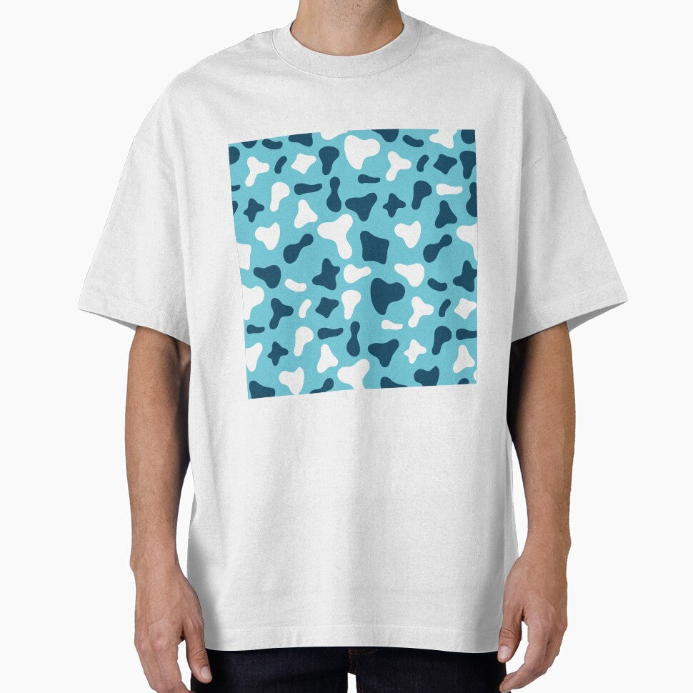 Royal Blue White Cow Pattern on Light Holstein by - Adult & Kids T-Shirts, Sweatshirts & Hoodies apparel design preview 1
