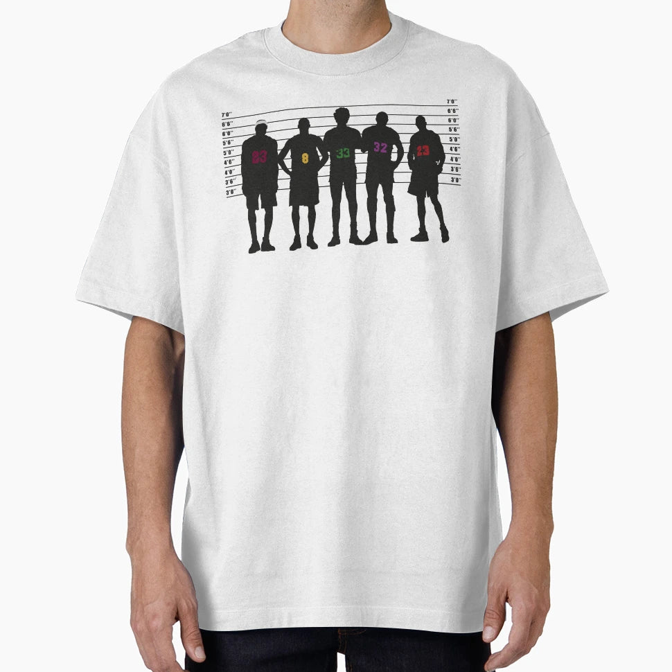 Goat Lineup Lebron Kobe Bird Magic Mj T-Shirt - Minimalist Print for Adults - T-Shirt, Sweatshirt, Hoodie