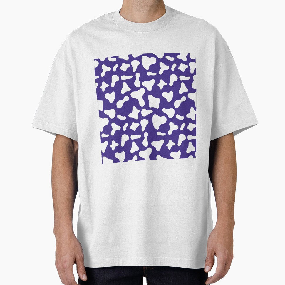 White Cow Pattern On Purple Holstein by - Adult & Kids T-Shirts, Sweatshirts & Hoodies apparel design preview 1