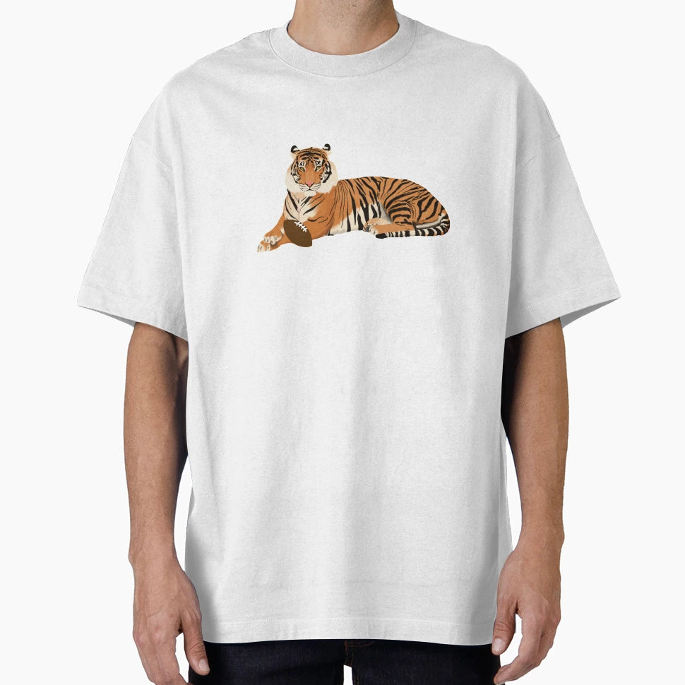 Football Tiger T-Shirt - Fun Novelty Design for Adults - T-Shirt, Sweatshirt, Hoodie