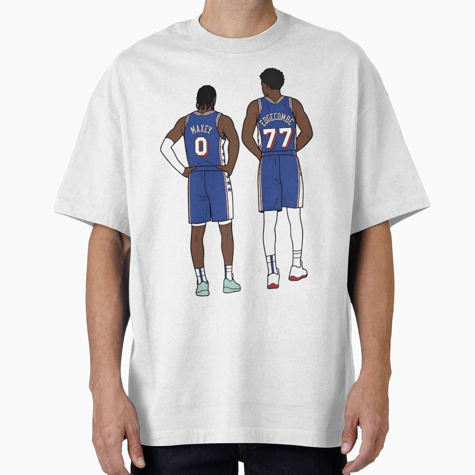 Vj Edgecombe And Tyrese Maxey T-Shirt - Aesthetic Graphic Men Women - T-Shirt, Sweatshirt, Hoodie
