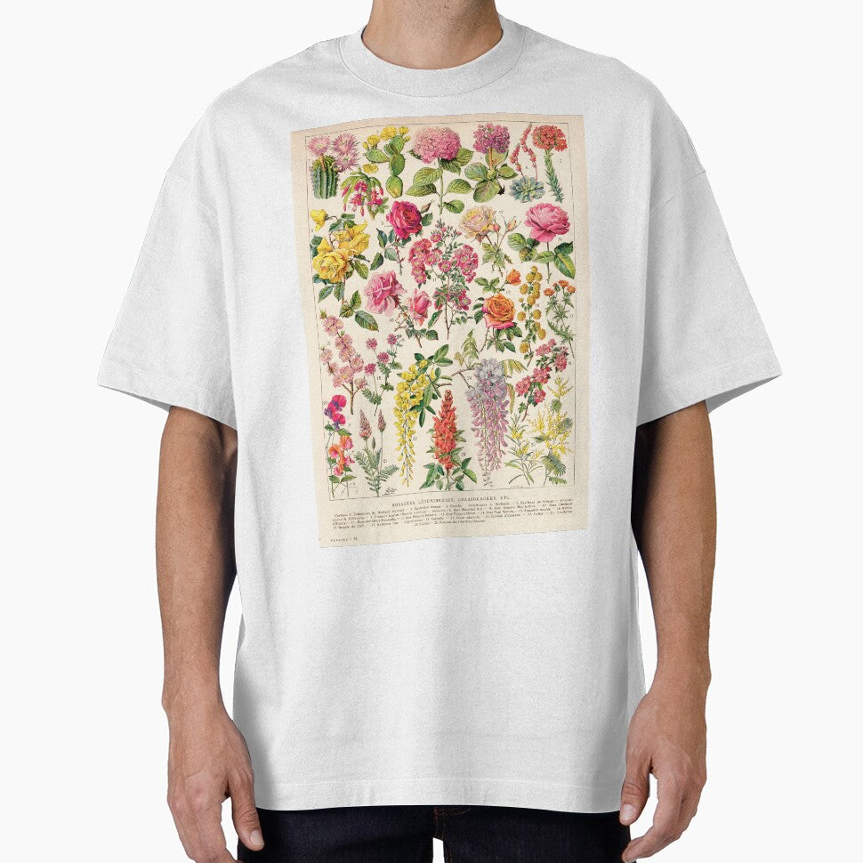 Adolphe Millot Rosacées French vintage botanical - Adult & Kids T-Shirts, Sweatshirts & Hoodies apparel design preview 1