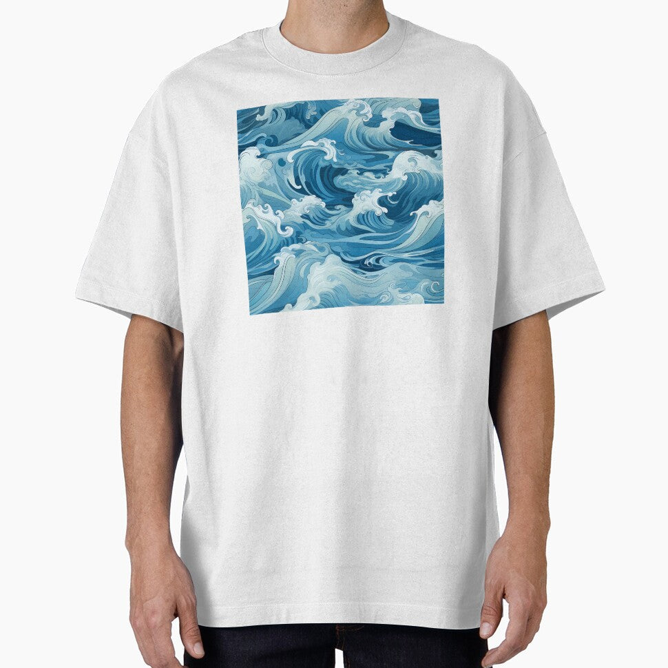 Ocean Waves Claymation Inspired Art #1 by - Adult & Kids T-Shirts, Sweatshirts & Hoodies apparel design preview 1