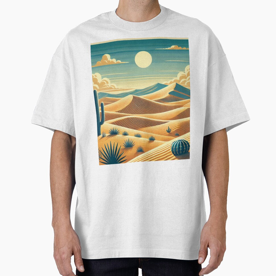 Golden Desert Dunes Serene Landscape Art by - Adult & Kids T-Shirts, Sweatshirts & Hoodies apparel design preview 1