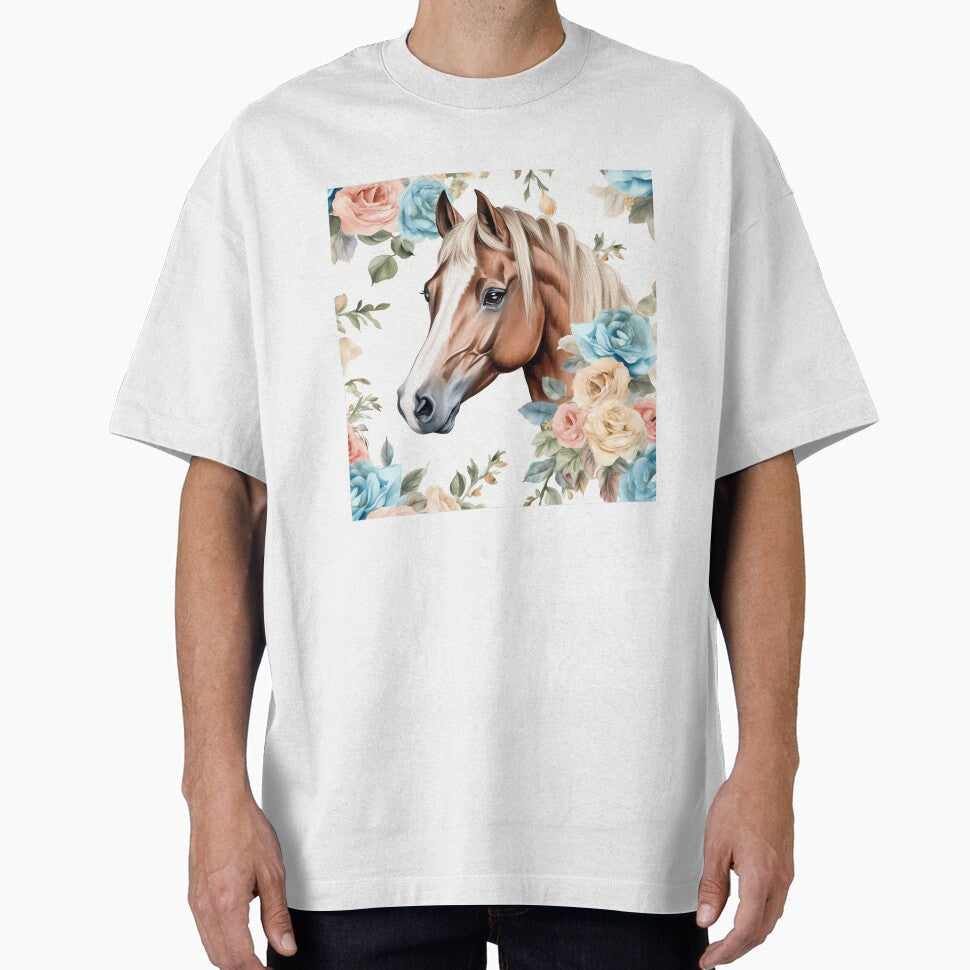 Horse in Pink and Blue Love by EquestrianImperium - Adult & Kids T-Shirts, Sweatshirts & Hoodies apparel design preview 1