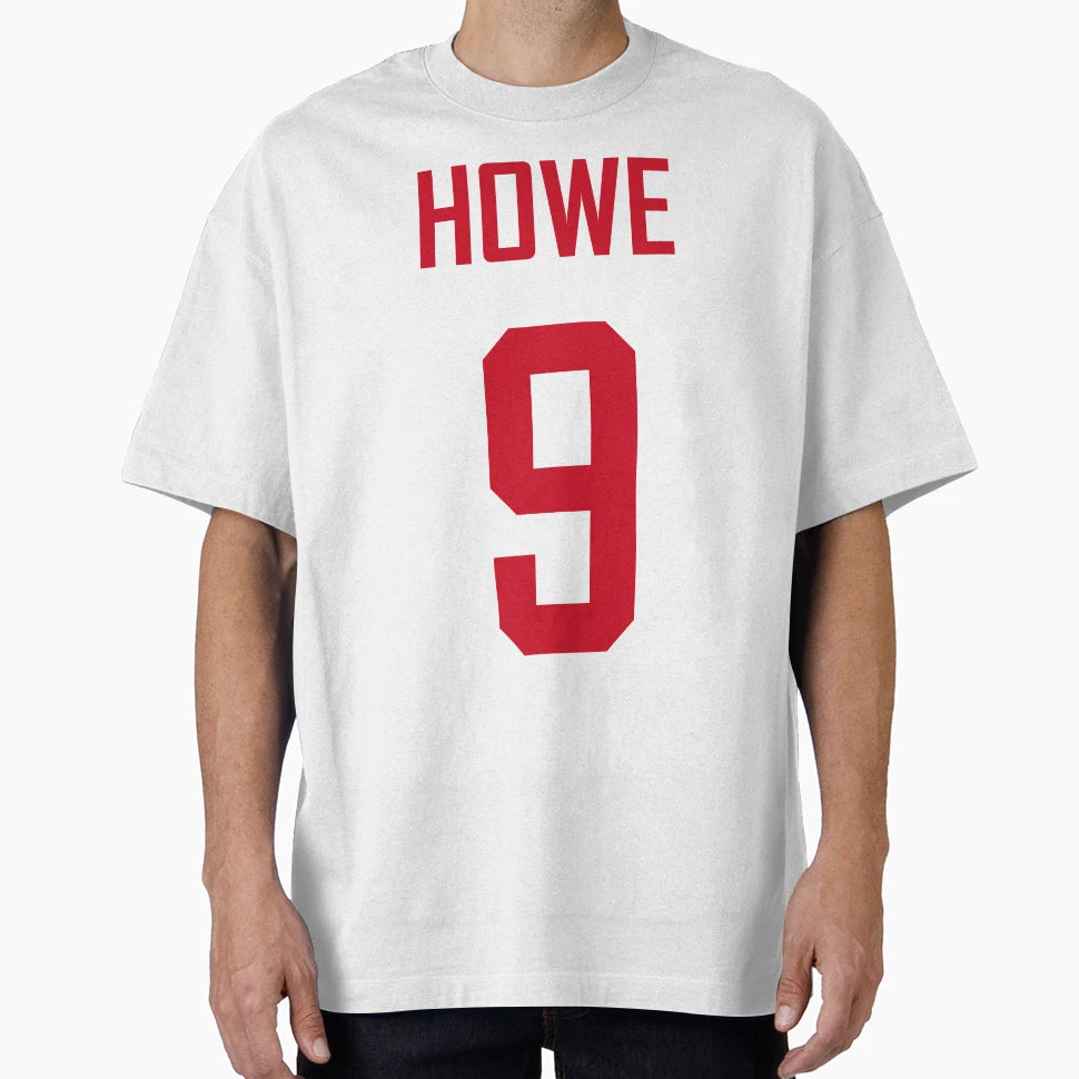 Howe Red Wings Home White Red Lettering 9 T-Shirt - Graphic Print Unisex - T-Shirt, Sweatshirt, Hoodie