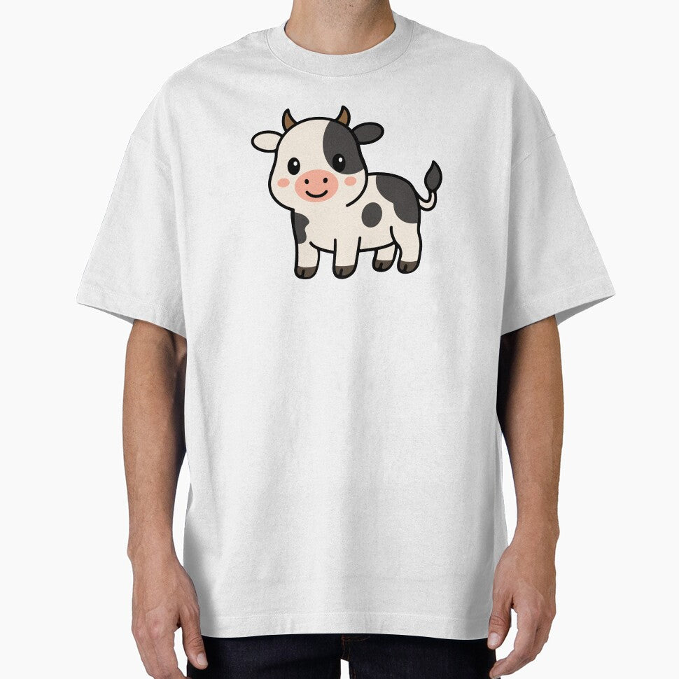 Cute Cartoon Cow by WildlifeDoodle - Adult & Kids T-Shirts, Sweatshirts & Hoodies apparel design preview 1
